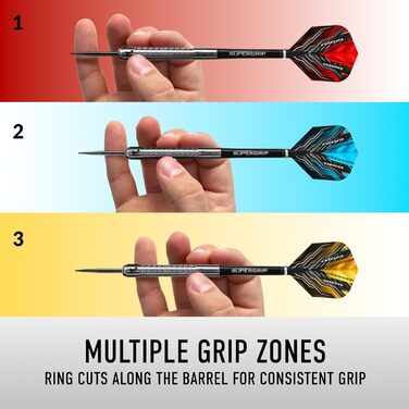 Набір дротиків Harrows Supergrip Ultimate 24 г з вольфрамовим наконечником та чохлом Blaze, 20 шт.