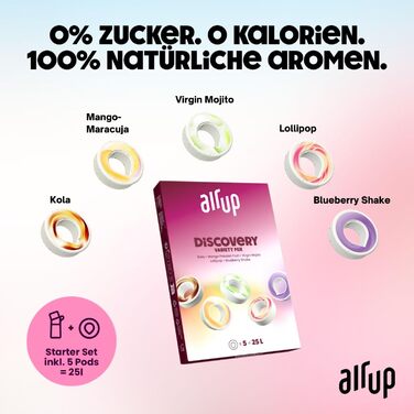 Пляшка для води air up Twist Pro 600 мл фіолетова з ароматом Pink Crush + 5 аромакапсул без цукру для школи, спорту, фітнесу