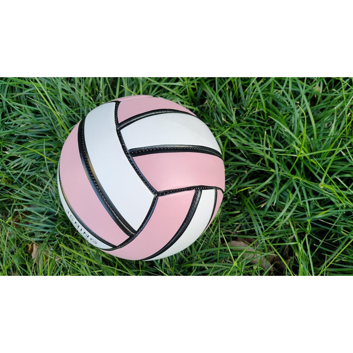 Волейбольний м'яч JSNING, м'який, для гри в приміщенні та на вулиці, розмір 5, з помпою, рожевий