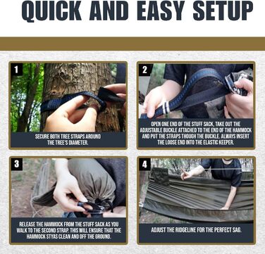 Гамак для кемпінгу OneWind з москітною сіткою, 3,35м x 1,72м, зелений