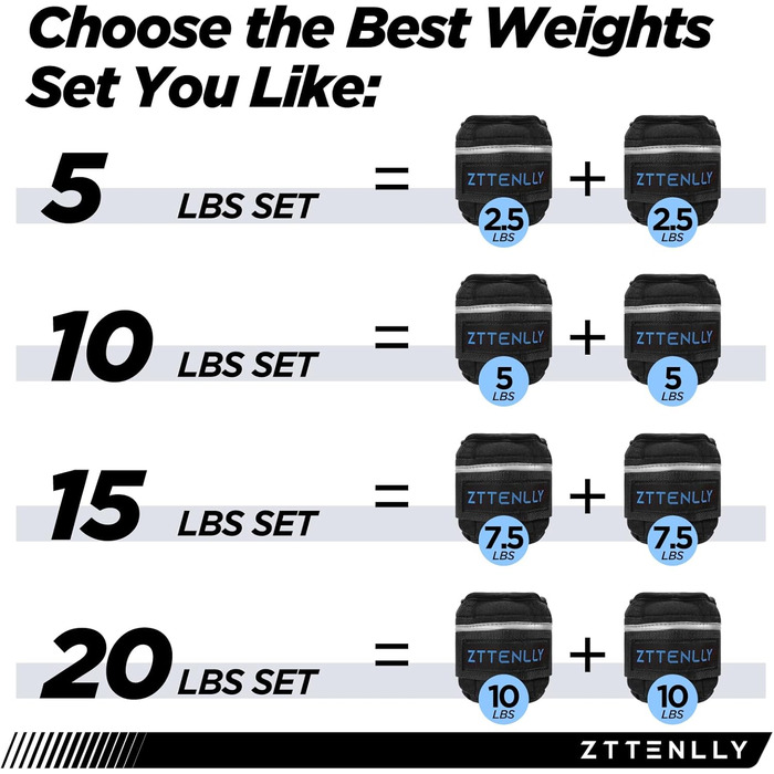 Регульовані ваги на щиколотки, 1-5/10/15/9 кг, пара з сумкою, дихаючі тканини, світловідбиваючий край, силові тренування, ноги, зап'ястя, руки, щиколотки, набір для ходьби з вагами для жінок та чоловіків