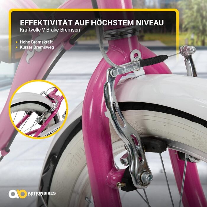 Дитячий велосипед Actionbikes Cruiser 20 дюймів з крилами, дзвіночком і відбивачами, для хлопчиків і дівчаток 6-9 років