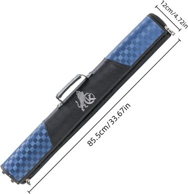 Чохол для більярдних куль KONLLEN: 6 відділень, ручна робота, 2 кишені для бут, 4 аксесуари, 6 кольорів (блакитний)