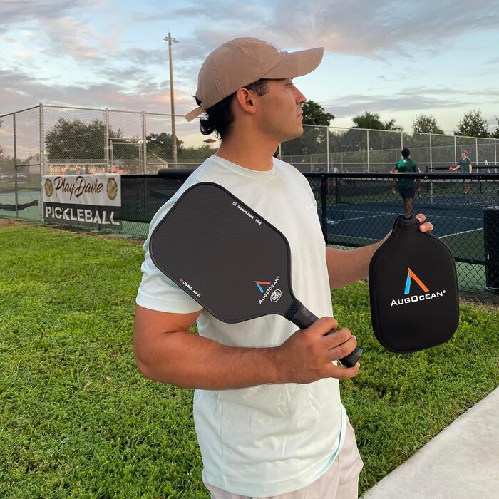 Набір ракет для піклболу Pro, 2 шт., 3K карбон, 16 мм, USAPA, чорно-коричневий