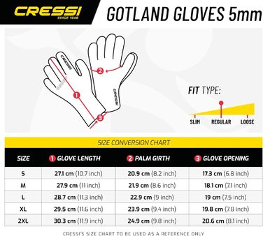 Рукавички для дайвінгу Cressi Gotland Liquid Seal 3/5 мм - 5 пальців, неопрен, для дорослих