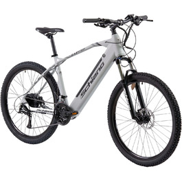 Електровелосипед F.lli Schiano E-Jupiter 27.5'' для дорослих, гірський MTB, акумулятор, електромотор, амортизаційна вилка, дисплей, сірий