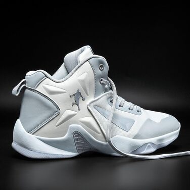 Баскетбольні кросівки High Top з антиковзким покриттям, легкі та зручні, розмір 43 EU, вузька колодка, білі