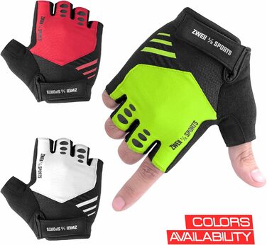 Велосипедні рукавички для чоловіків та жінок, напівпальцеві, дихаючі, літні, для їзди, фітнесу, з гелевою підкладкою, антиковзаючі, для MTB, тренувань, зелені, M