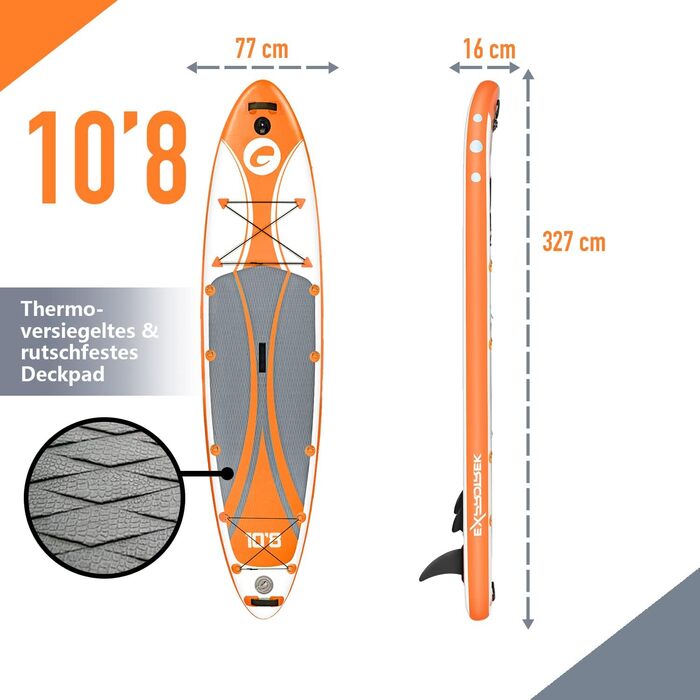 SUP-дошка Exprotrek для сапсерфінгу, надувна, Stand Up Paddle Board