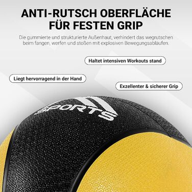 М'яч для фітнесу MSports 1-10 кг - професійний, з постер-інструкцією