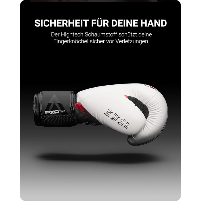 Боксерські рукавички Phantom Boxhandschuhe Fight Squad для MMA та тайського боксу | Чоловічі, білі, 12 Oz