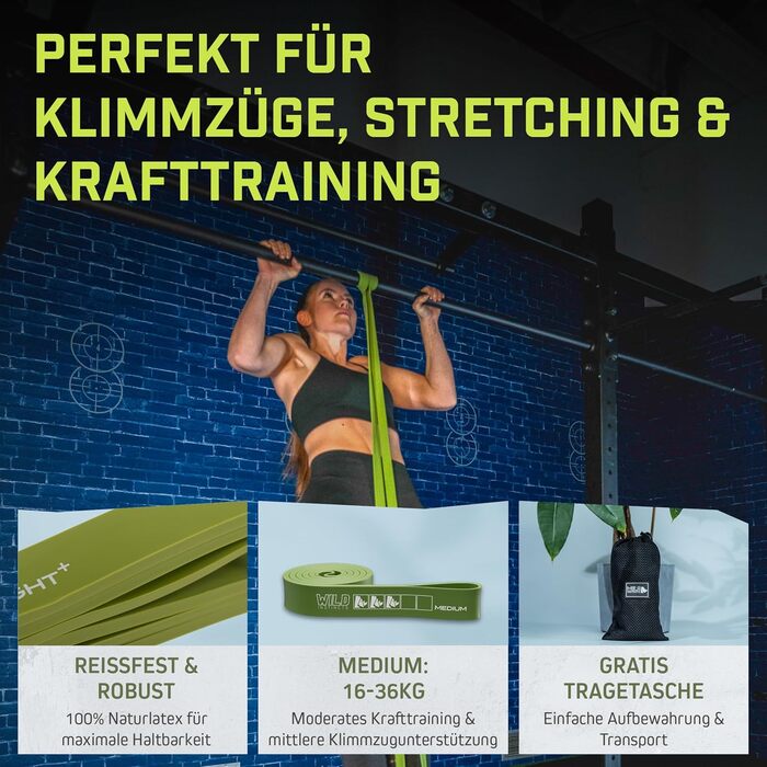 Стрічки опору для тренувань, фітнес-стрічки для кроссфіту та розтяжки (MEDIUM)