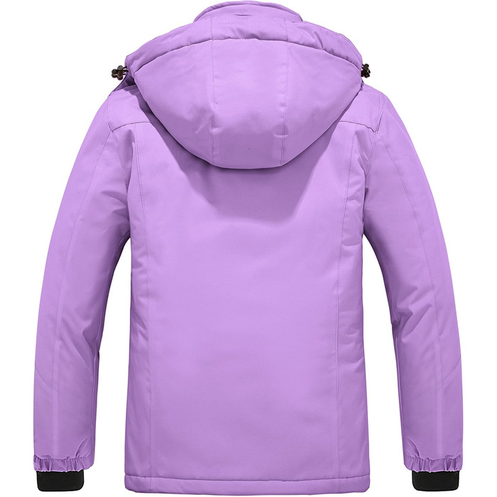 Wantdo Куртка для хайкінгу Daen Berg, водонепроникна вітрозахисна куртка-вітрівка з капюшоном, утеплена, для туризму та активного відпочинку (S, світло-фіолетовий)
