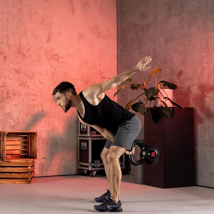 Кетлбел Hop-Sport 8 кг: пластиковий, для всього тіла, з ергономічними ручками, обладнання для домашнього фітнесу