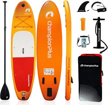 Надувний SUP Борд Championplus – Комплект для Паддлбордингу (жовтий)