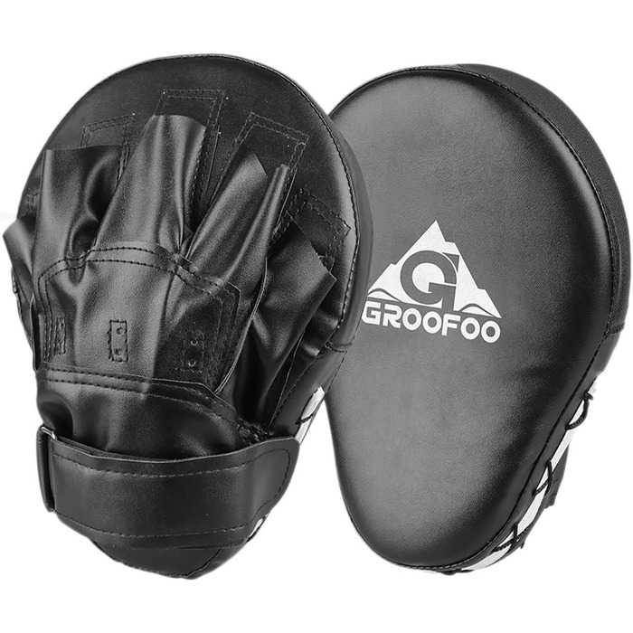 Набір рукавичок для спарингу Groofoo PU з подвійним шаром, чорні. Підходять для боксу, кікбоксингу, MMA, муай-тай, карате, таеквондо. Для дітей та дорослих.