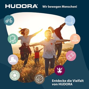 Самокат HUDORA BigWheel 215 алюмінієвий, до 100 кг, складаний, регульований, для дітей, підлітків та дорослих