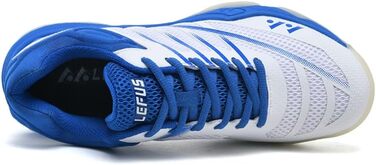 Кросівки для гандболу чоловічі та жіночі, дихаючі, антиковзкі, для занять та змагань, біло-золоті (біло-сині, 37 EU)