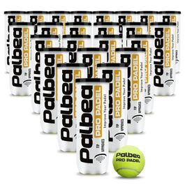 Palbea PRO Padel: М'ячі для падел-тенісу, сертифіковані FIP, преміум-якість. Для тренувань та турнірів. 24 банки в упаковці. Висока видимість завдяки HV Filz. Довговічні та швидкі.