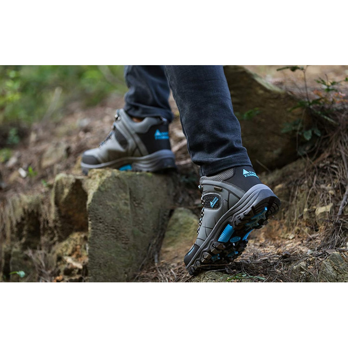 Чоловічі трекінгові черевики для хайкінгу та бігу, чорно-сі, розмір 44 EU, водонепроникні