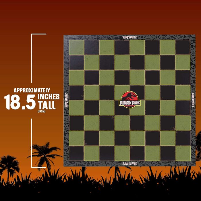 Шахи Jurassic Park – тематичний набір шахів з фігурами динозаврів, сувенірний подарунок для фанатів Юрського періоду