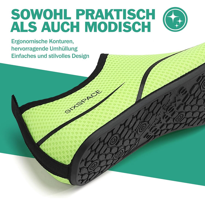 Шкарпетки для плавання та водних видів спорту Sixspace, дихаючі, швидковисихаючі, розмір 34-47