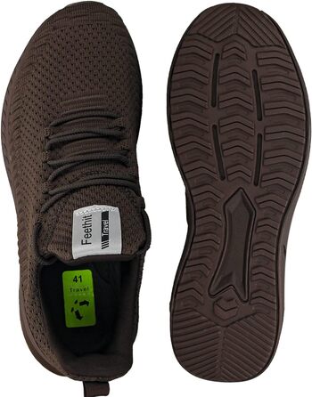 Жіночі кросівки Feethit для бігу та фітнесу: легкі, дихаючі, з гумовою підошвою. Білий, чорний, коричневий кольори. Розмір 36 EU