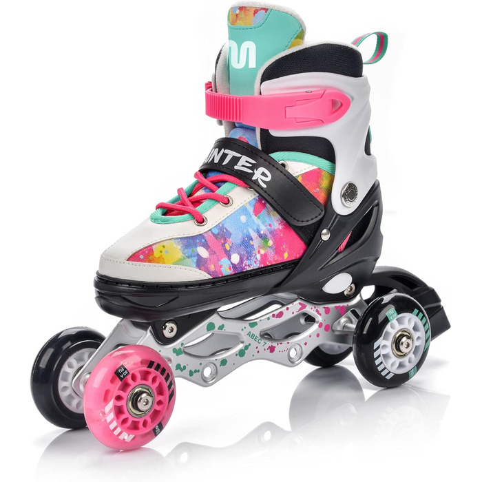 Дитячі ролики Meteor 4in1 з великими колесами, регульовані, карбонові, для дітей