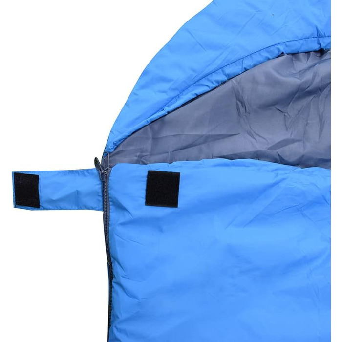 Спальний мішок для кемпінгу – 3 сезони, теплий та холодний клімат, легкий, простий у використанні, з компресійним мішком для дорослих та дітей, блакитний