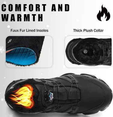 Зимові захисні чоботи,  водонепроникні для чоловіків та жінок. Робочі черевики з повітряною подушкою, сталевим підноском, утеплені, розміри 36-47 EU, чорний.