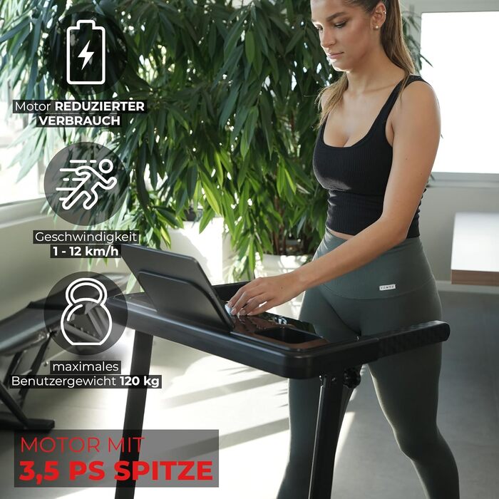Електричний біговий тренажер YM, складаний, 12 км/год, з Bluetooth, Kinomap, BitGym, Zwift, гарантія та підтримка від виробника, Італія
