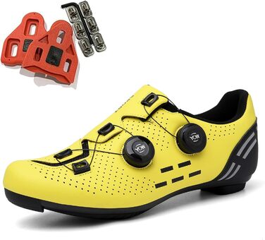 Велосипедні шкарпетки SDEQA для жінок, сумісні з Peloton, Look SPD, SPD-SL, Delta Lock. Жовті, 36 EU