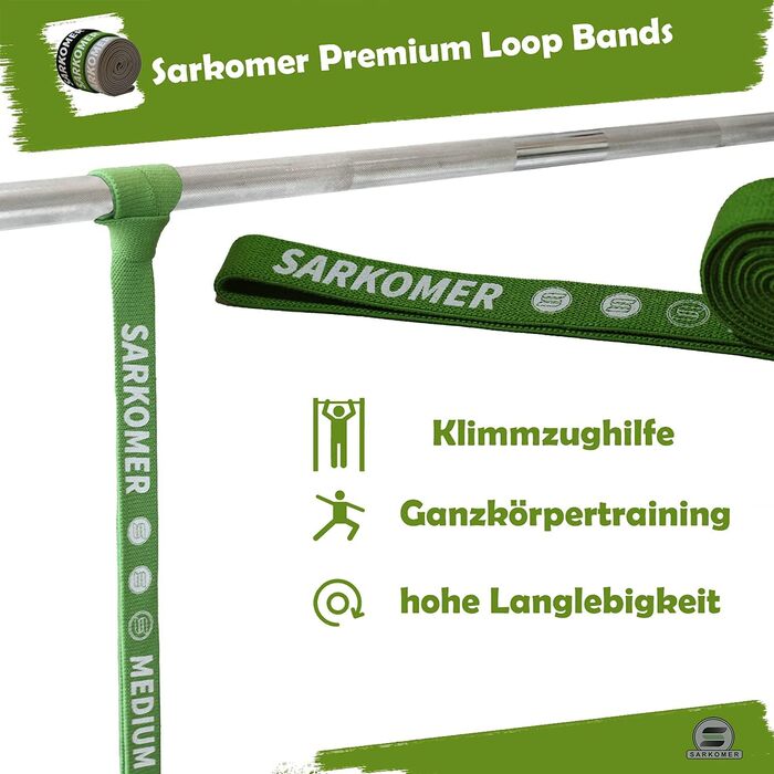 Набір фітнес-гумок Sarkomer Pilates 3 шт. з бавовни | Фітнес-гумки | Терапевтичні гумки для вправ | Гумки для підтягувань