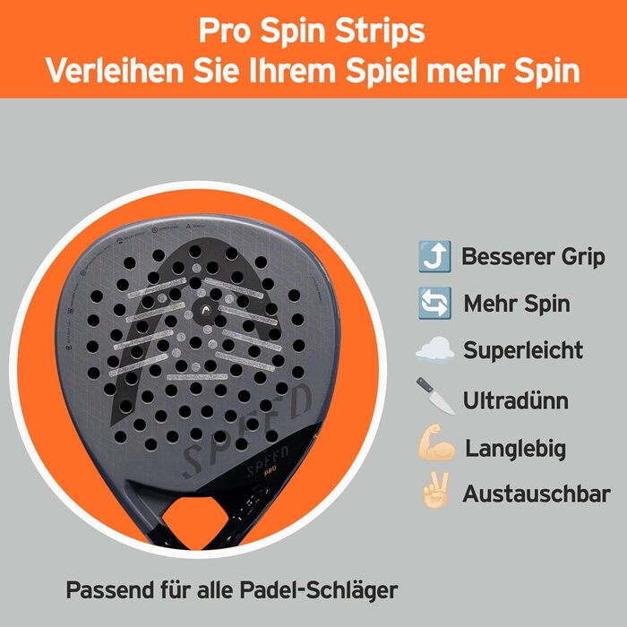 Набір для падел-тенісу Head Padel PRO S+ (3 ракетки, 9 м'ячів) + Стрічки Rezztek Pro Spin для ракетки - для максимального обертання та контролю
