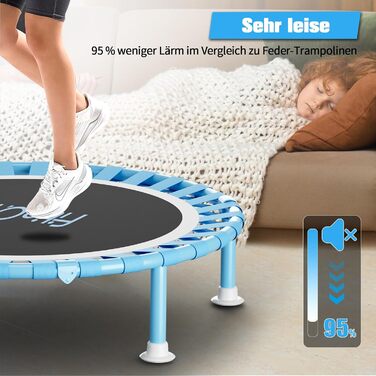Міні-трамплін FitinOne 102 см для дому та фітнесу, 200 кг, з пружинами та регульованим руків'ям
