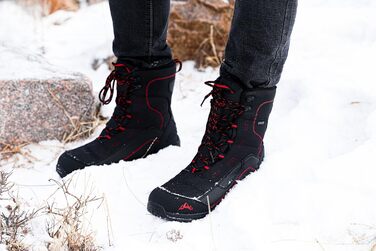 Чоловічі зимові чоботи Winter, з підкладкою з хутра, теплі, водонепроникні, розмір 43 EU, чорно-червоні