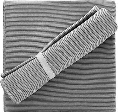 Рушник Miqio Sport з мікрофібри, структурований, ультралегкий та швидковисихаючий | для спорту, відпочинку, подорожей | 90 x 200 см, темно-сірий + коробка