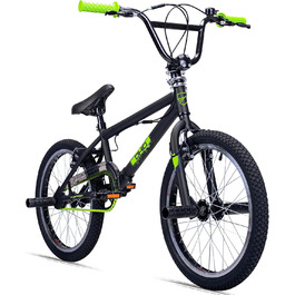 Bergsteiger Ohio BMX 20 дюймів, фрістайл, 360° ротор, 4 стальні пеги, захист ланцюга, вільний хід, чорний матовий