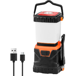 LED кемпінговий ліхтар VEVOR 1000 лм, 360° освітлення, 4 режими, USB-зарядка, для кемпінгу, риболовлі, відключень електроенергії, авторемонту