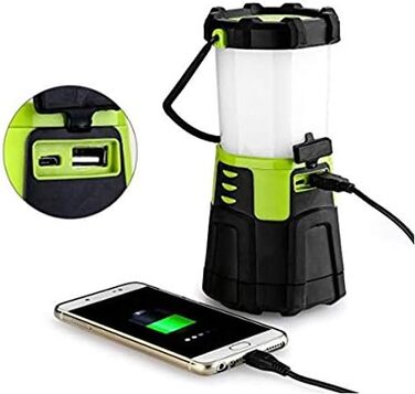 Кемпінгова лампа EULOCA 1200LM з LED CREE, перезаряджувана, водонепроникна, з Powerbank 4400mAh, 4 режими яскравості, 10W, для кемпінгу, походів, надзвичайних ситуацій