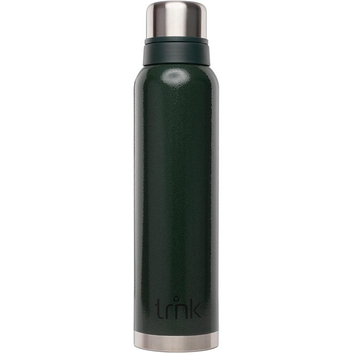 Термос trnk Outdoor polar 2, 1600 мл, нержавіюча сталь, BPA-free, з 2 чашками, зберігає тепло 40 годин, для напоїв, зелений, для туризму, можна мити в посудомийній машині