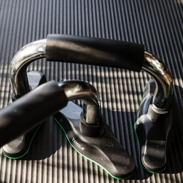 Ручки для віджимань TOOLZ Chrome Push Up Grips – допомога для віджимань вдома та на вулиці, антиковзкий хват