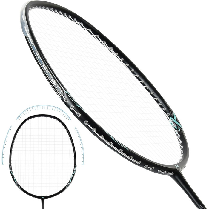 Набір для бадмінтону Graphit: ракетки з карбону, м'ячики, намотка, сумка (UP300)