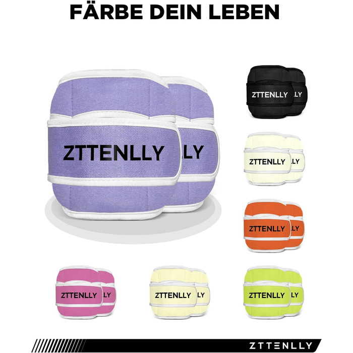 Важкі манжети на ноги та руки - Регульовані вантажні манжети для щиколоток/зап'ясть 0.45-9 кг, фітнес-ваги для дорослих та дітей, йога, біг, спортзал, фіолетовий 9 кг