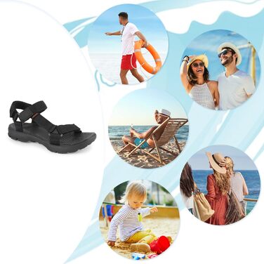 Жіночі сандалії Riehmot для активного відпочинку, чорні, 41 EU