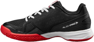 Тенісне взуття Wilson Rush Pro для дітей (28 EU, чорний/червоний/білий)