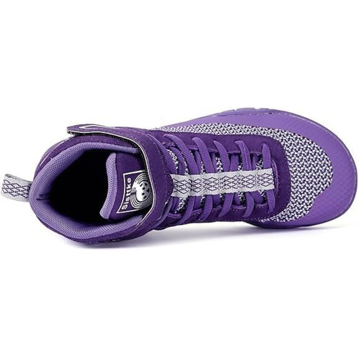 Жіночі борцівські кросівки для боксу з плоскою підошвою (36 EU, Широкі, фіолетові)