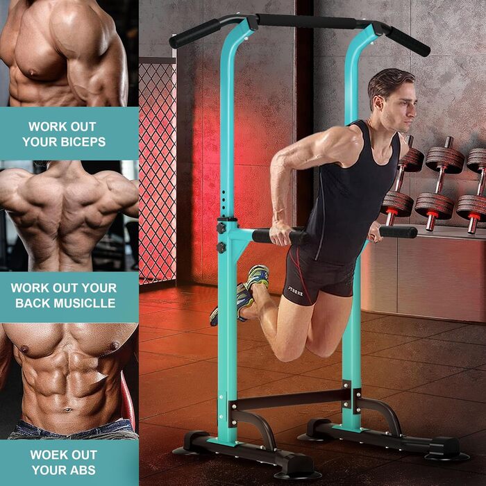 Вежа SogesPower для дому з турніком, регульована по висоті, обладнання для силових тренувань, блакитна