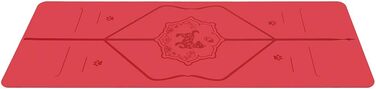 Йога-мат Liforme Zodiac Dog Red, екологічний, антиковзкий, з унікальною системою вирівнювання, біорозкладний