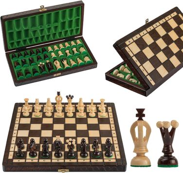 Шаховий набір ROYAL Master of Chess 35 см, дерев'яний, ручна робота, з фігурами, для дітей та дорослих, преміум якість